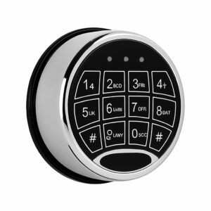 Digital lock with key backup for vault door